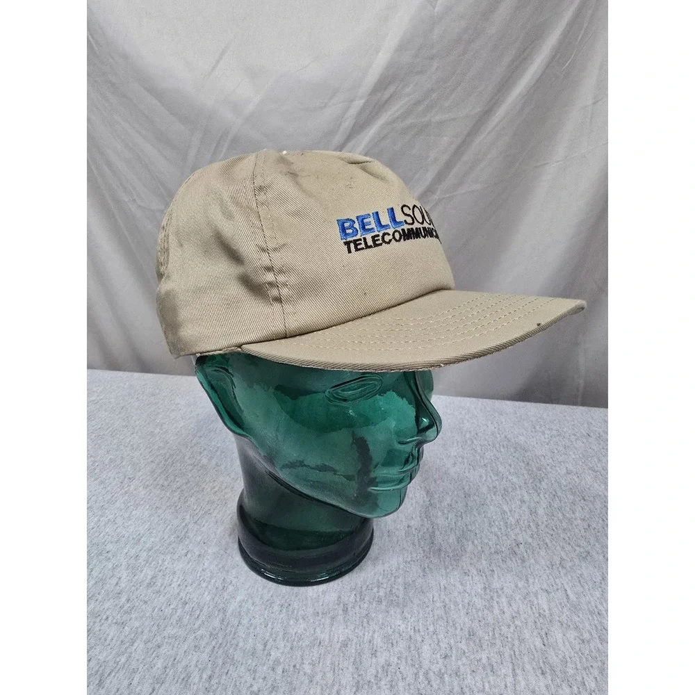 Vintage‎ Bellsouth Tellecommunications Hat Tech Phone Internet Cap Khaki
